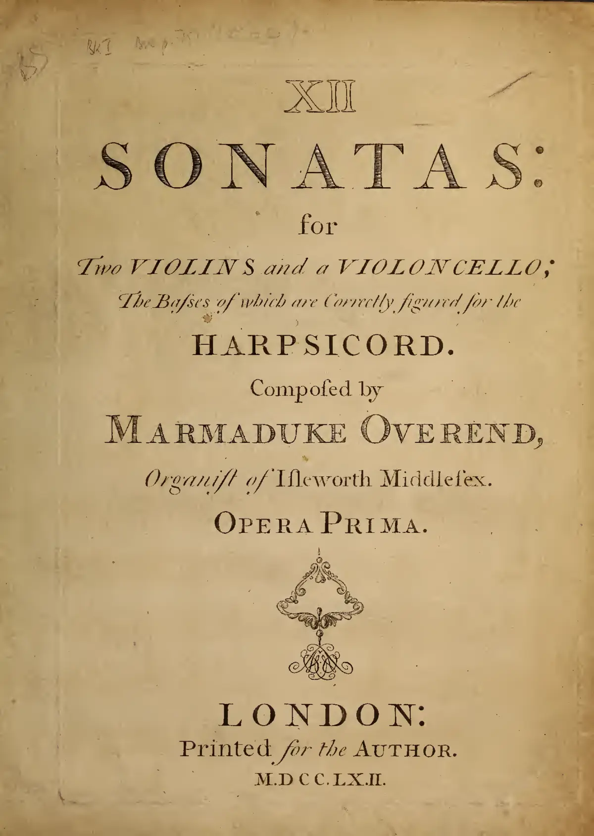 12 Trio Sonatas, Op.1 - Page 1