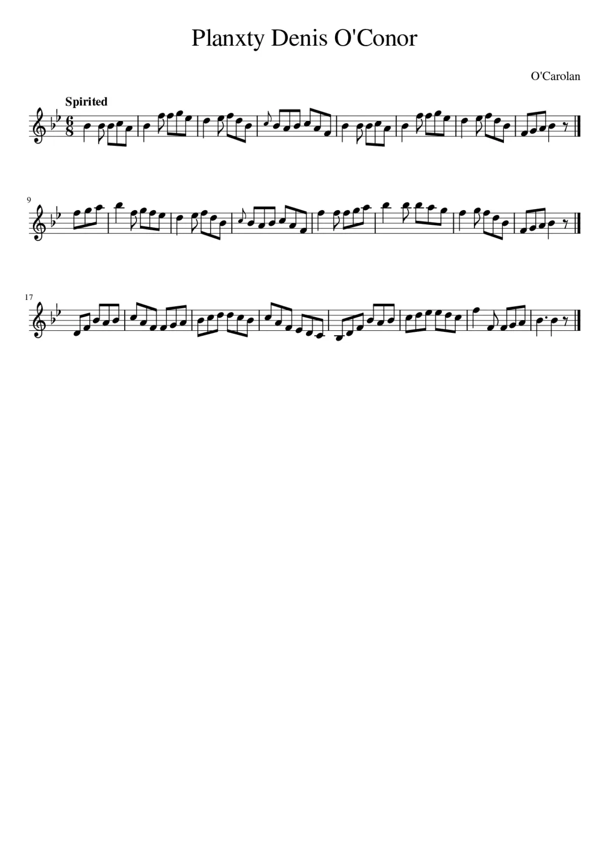 Planxty Denis O'Conor - Page 1