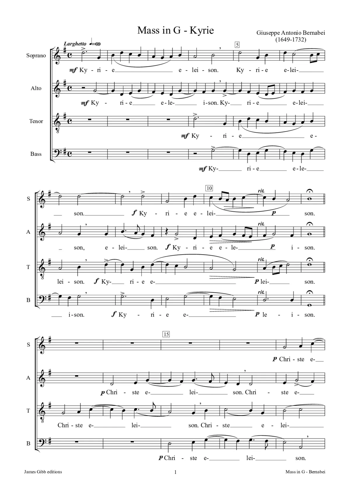 Mass in G - Page 1
