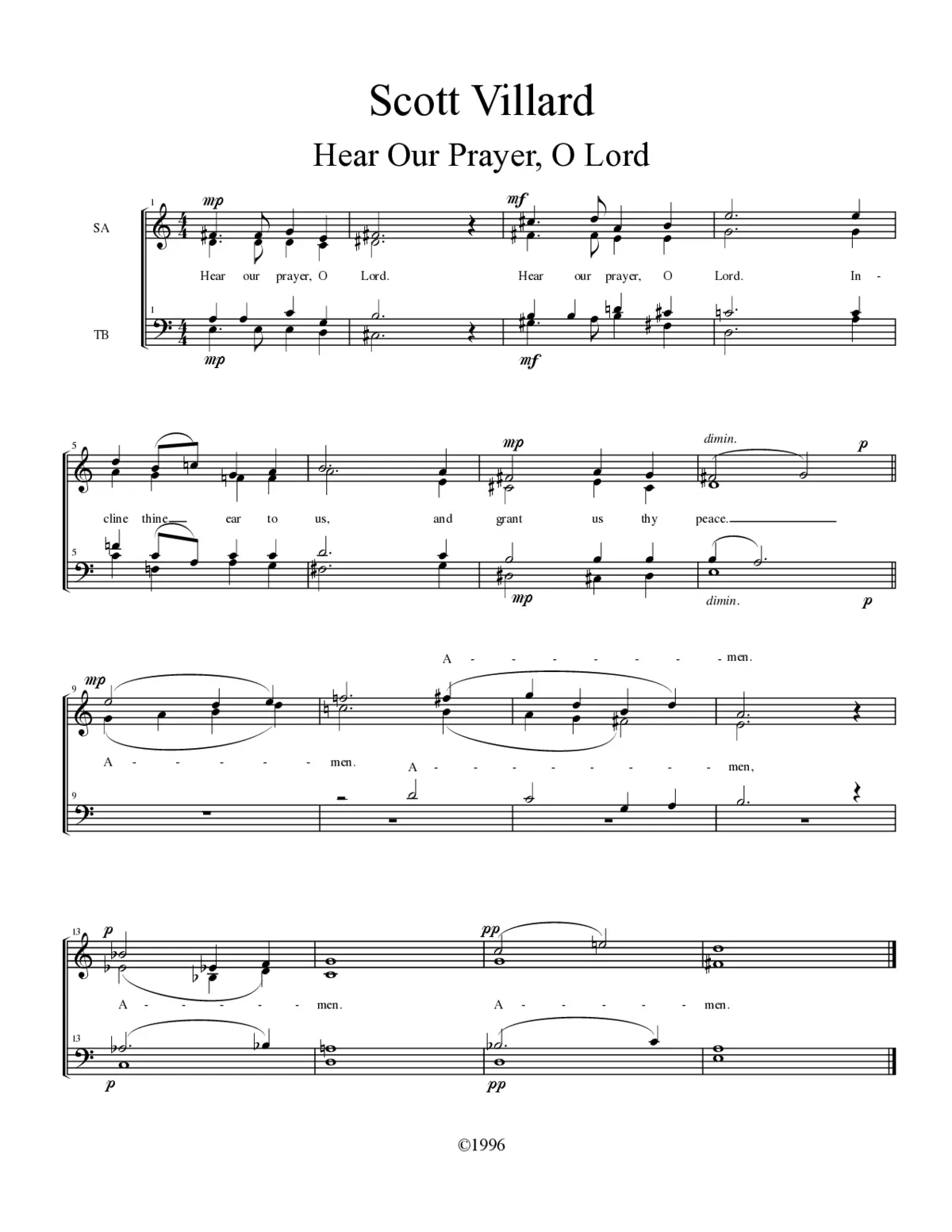 Hear our prayer, O Lord - Page 1
