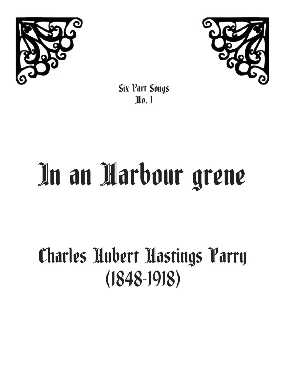 In a harbour grene - Page 1