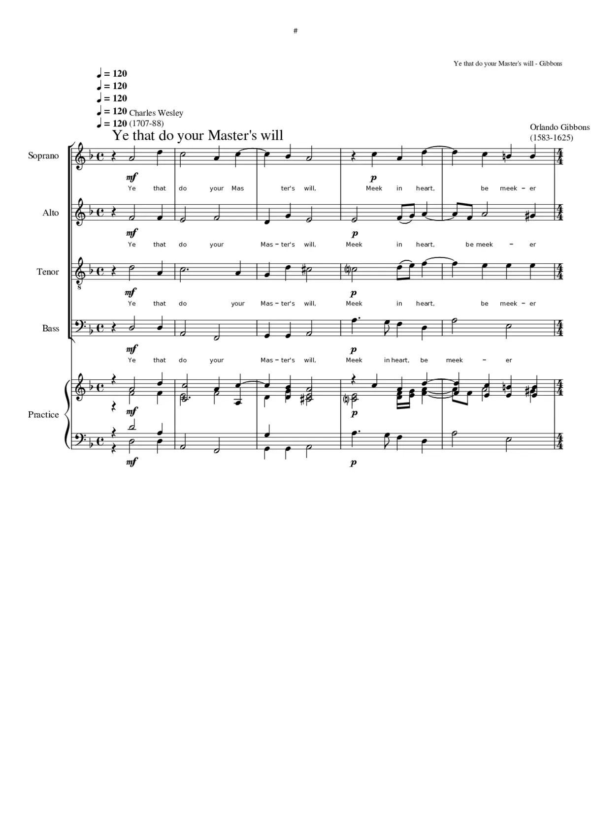 Ye that do your Master's will - Page 1