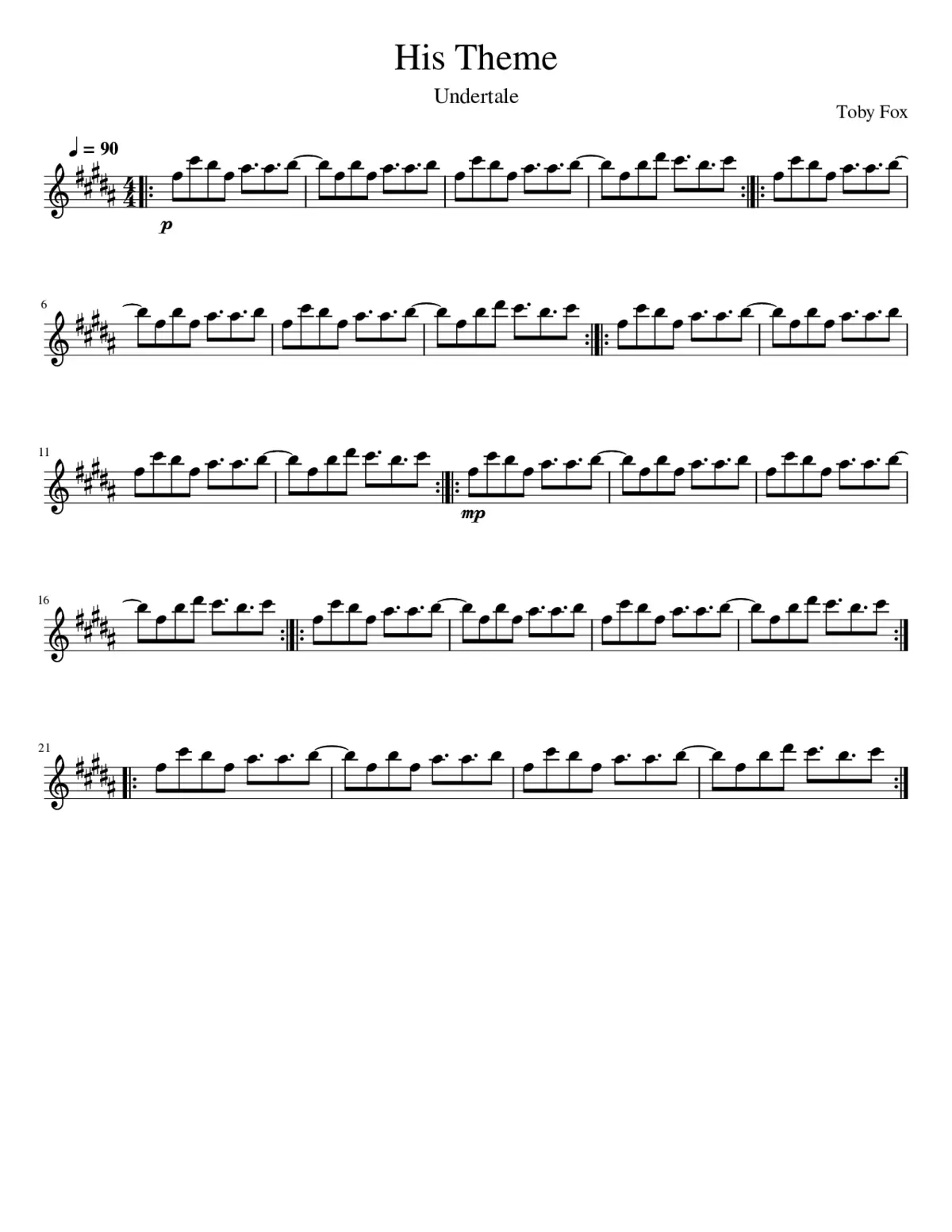 His Theme - Page 1