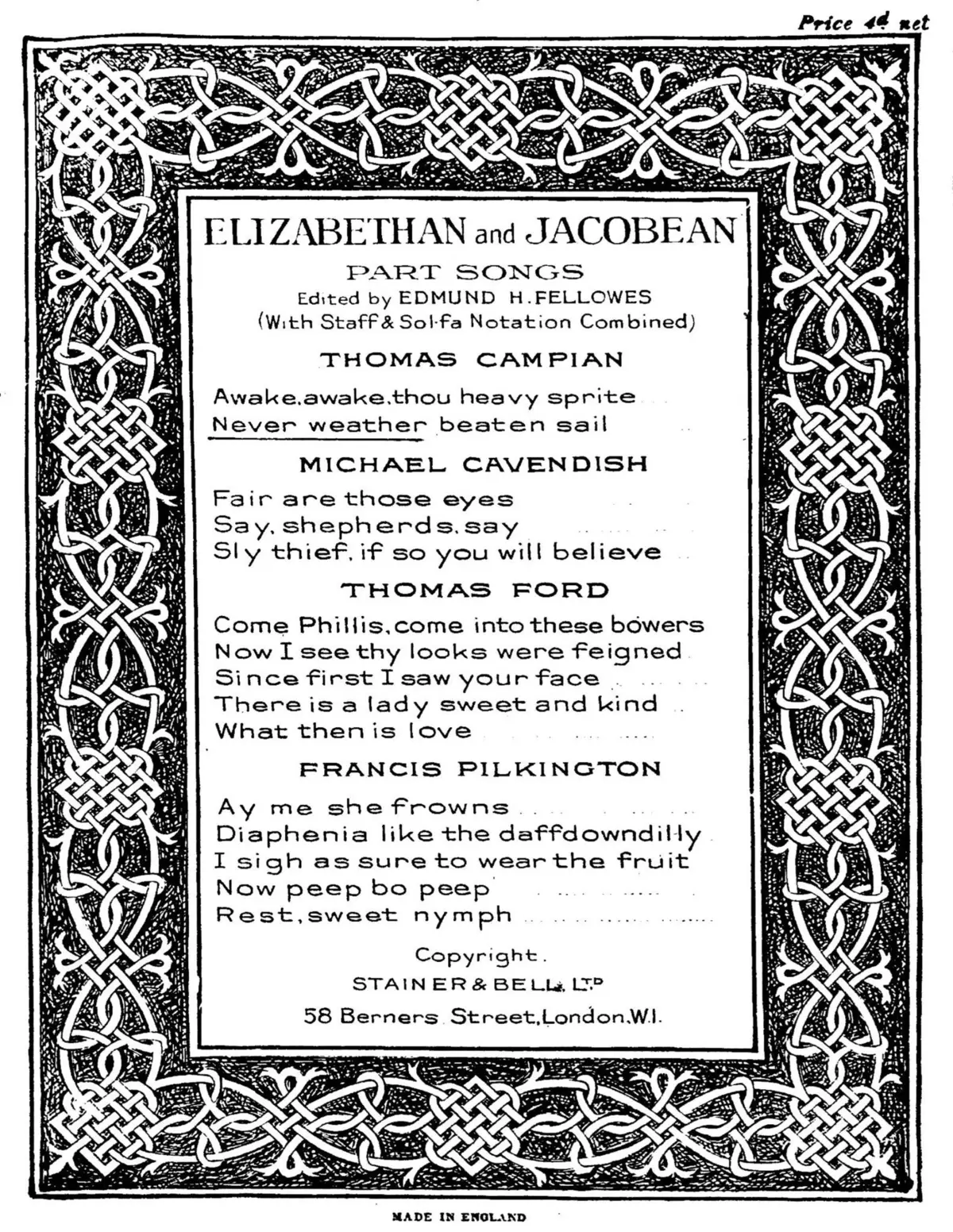 Two Bookes of Ayres, the First contayning Divine and Morall Songs, the Second Light Conceits of Lovers - Page 1
