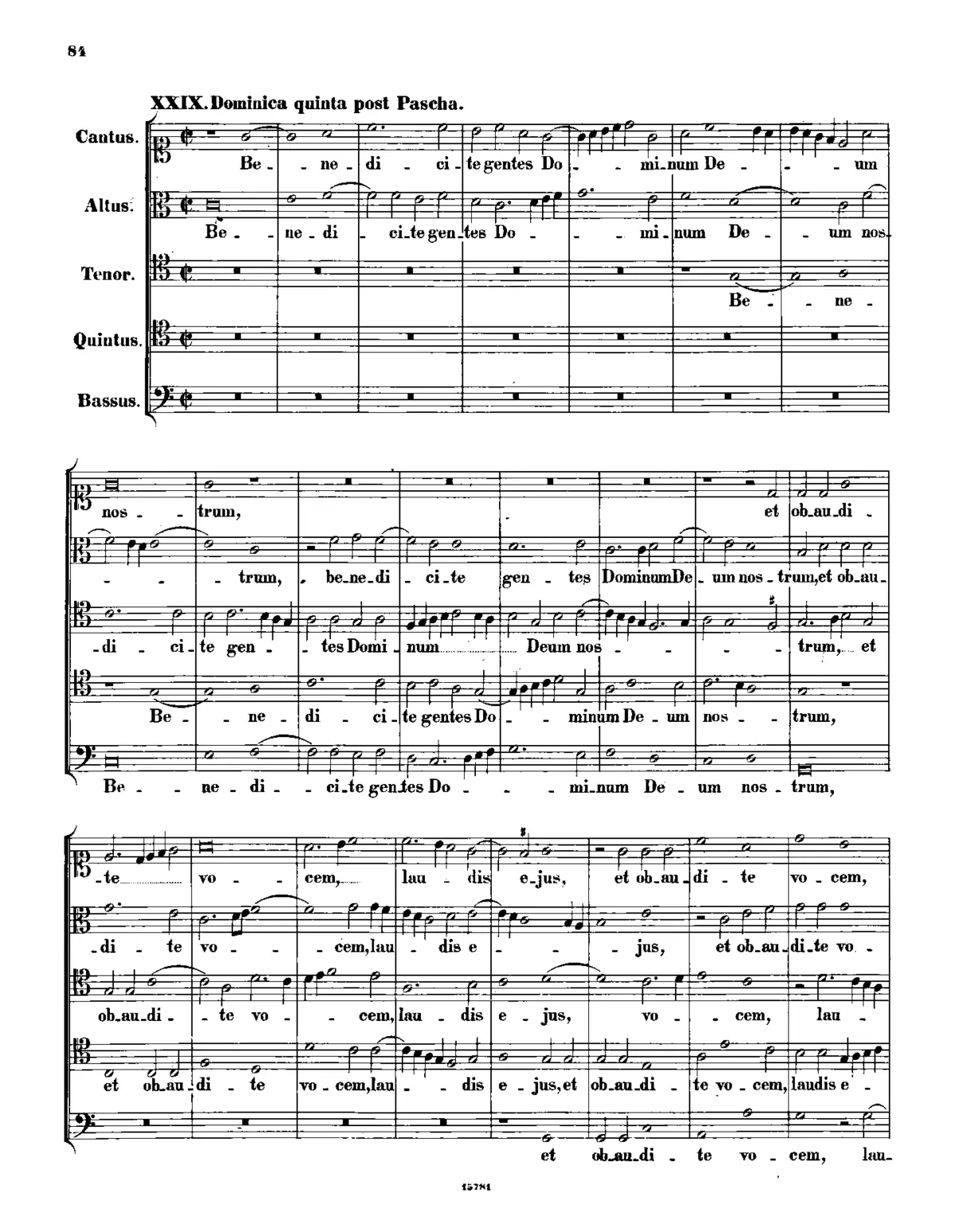 Benedicite gentes - Page 1