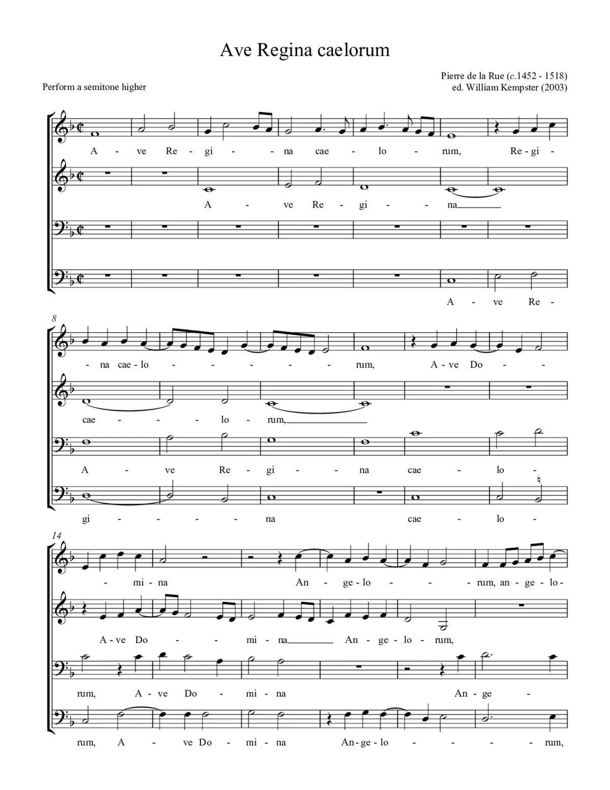 Ave Regina caelorum - Page 1
