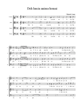Deh lascia anima homai