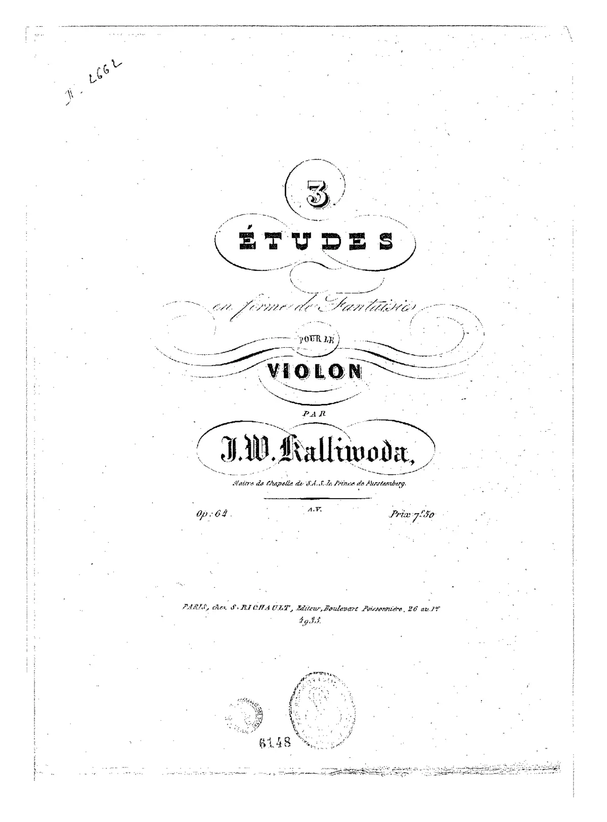 3 Etudes for Violin - Page 1