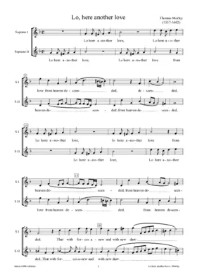 Lo, here another love