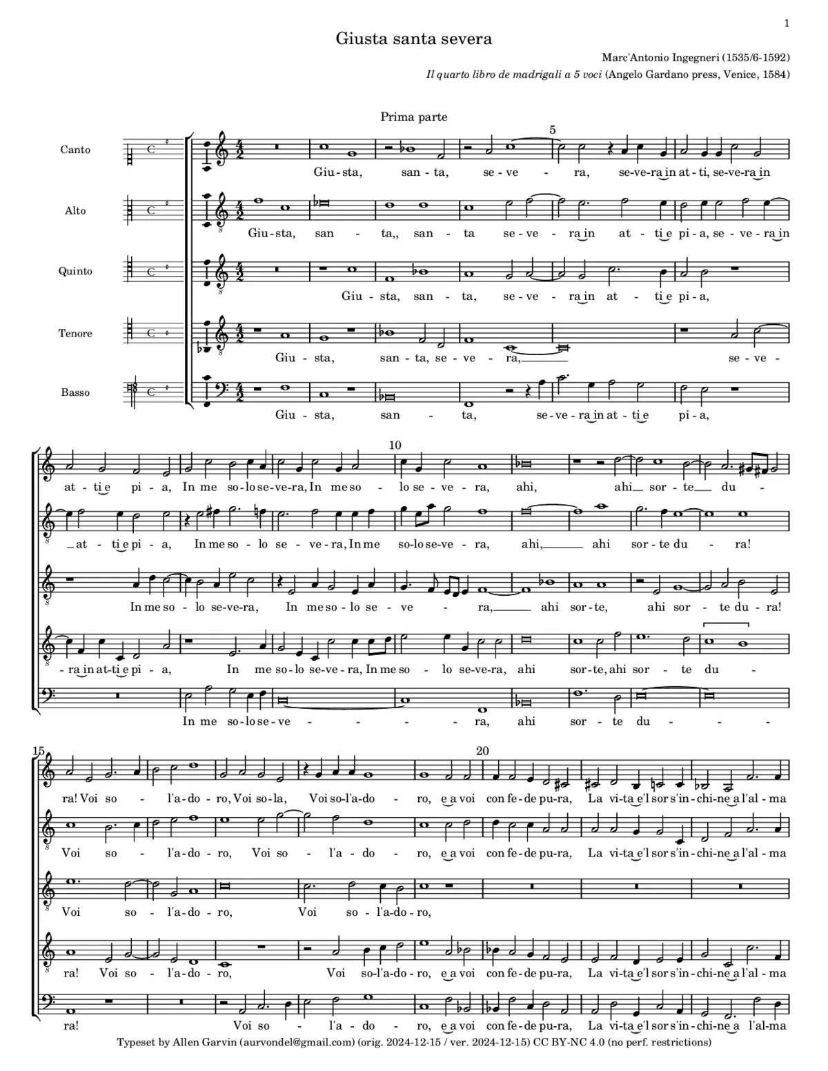 Giusta santa severa - Page 1