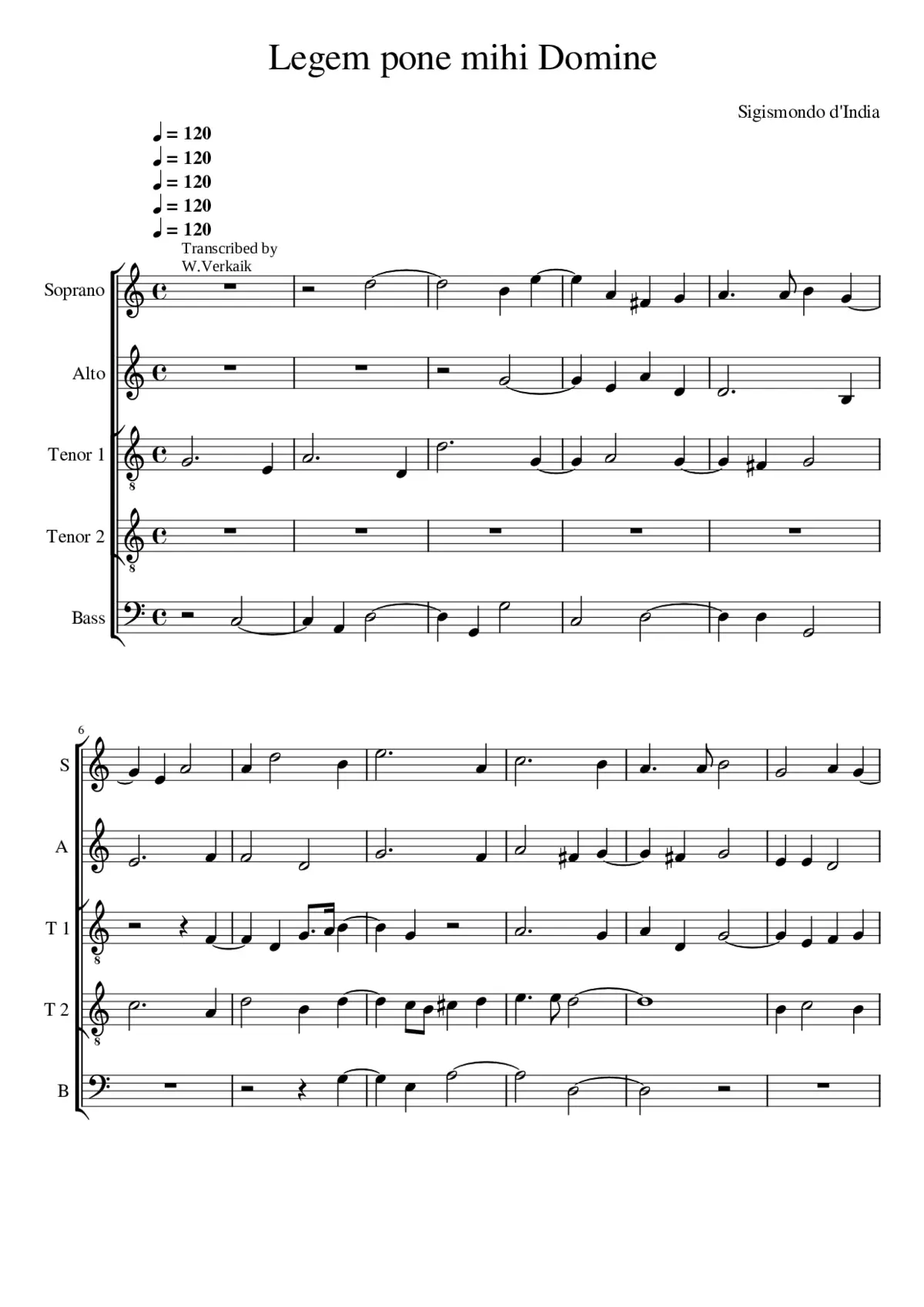 Legem pone mihi Domine (Psalm 27 Prima pars) - Page 1