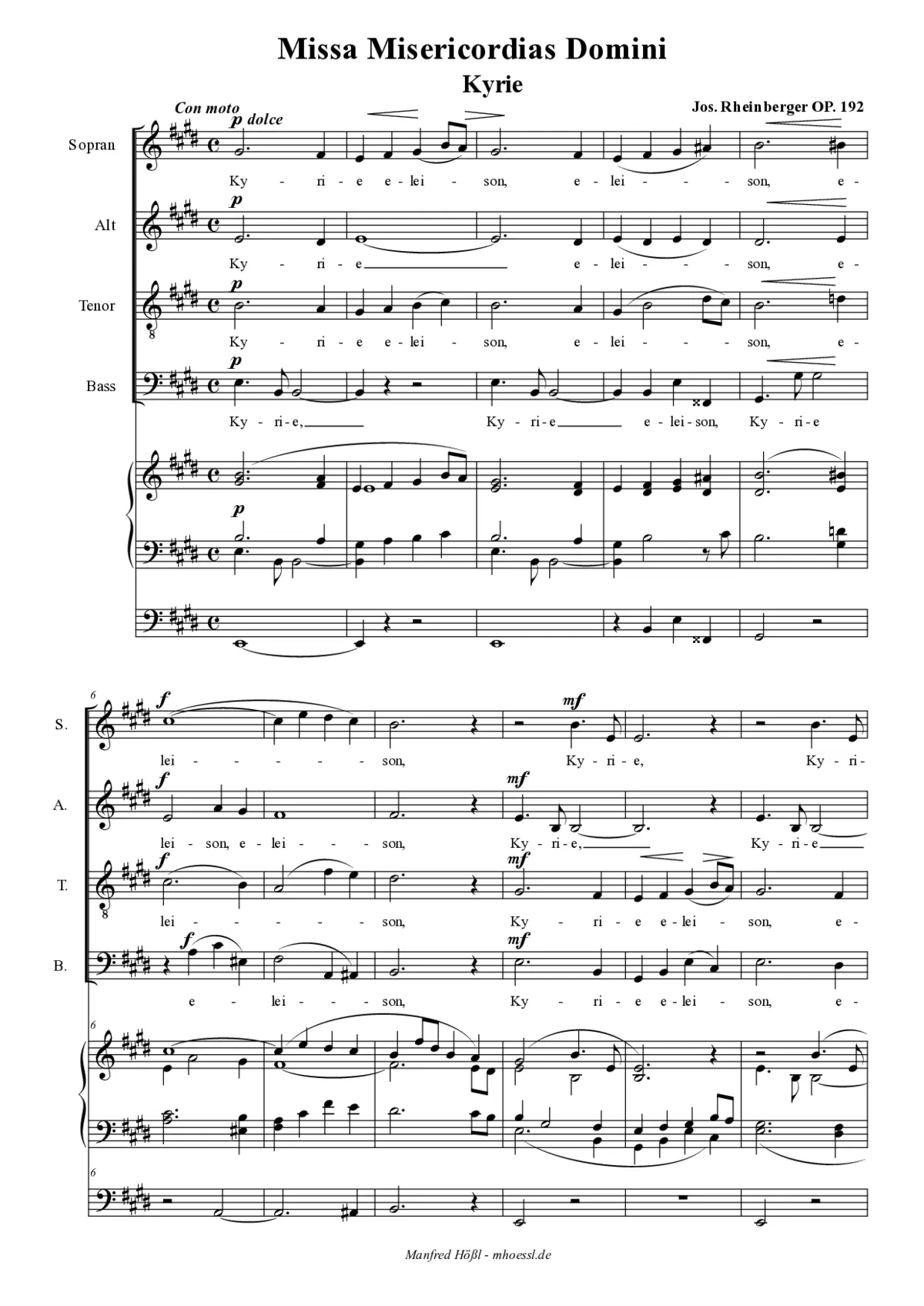 Missa Misericordias Domini, op. 192 - Page 1