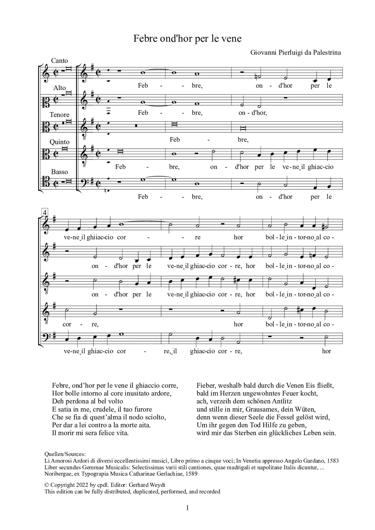 Febre ond'hor per le vene - Page 1