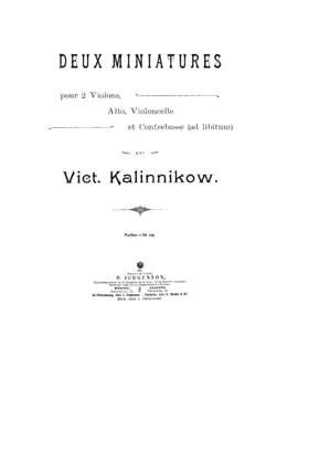 2 Miniatures for String Quartet