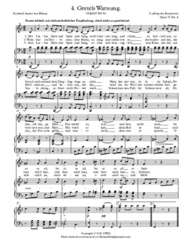 Gretels Warnung, Op. 75 No. 4