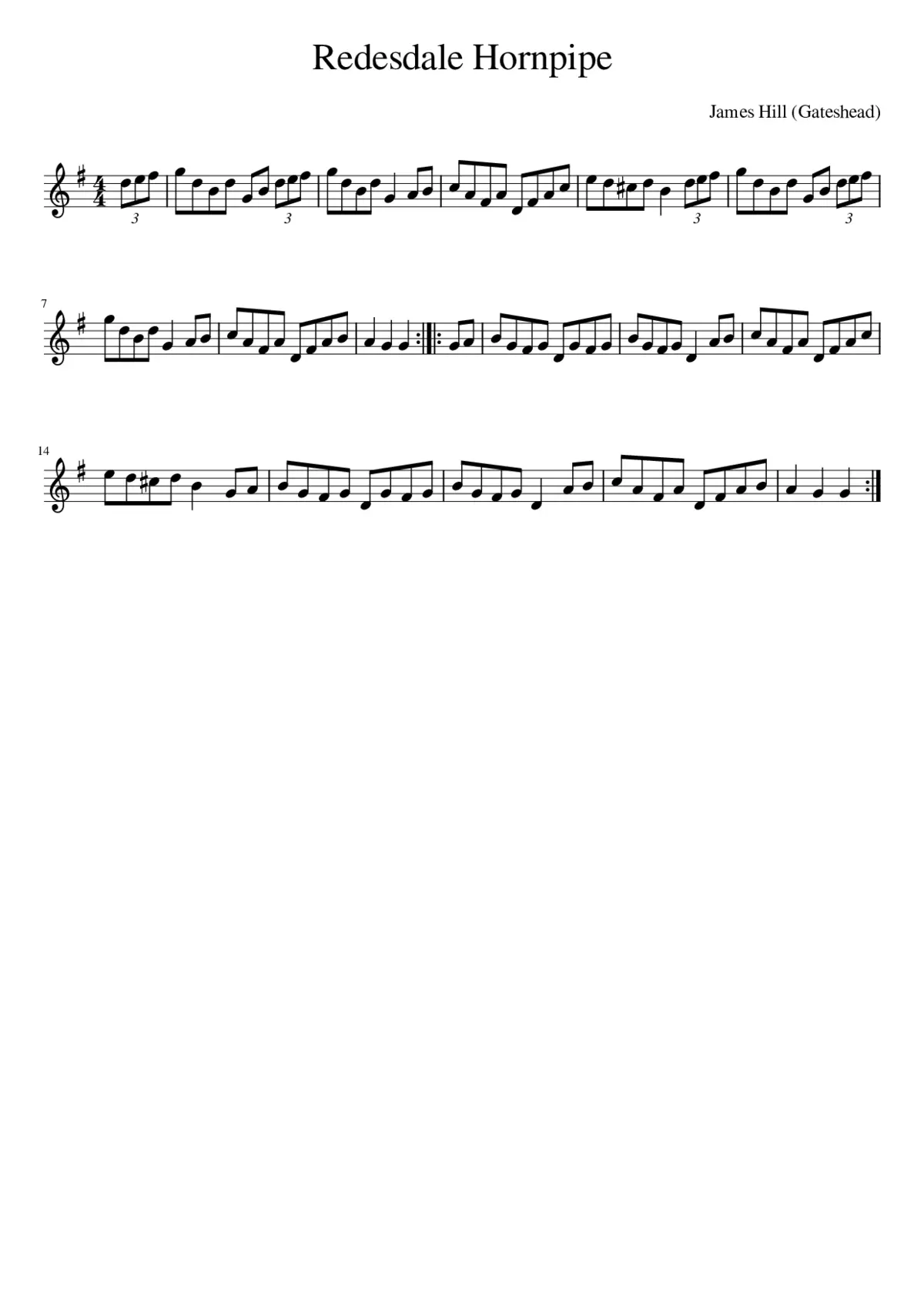 Redesdale Hornpipe - Page 1