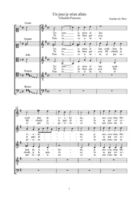 Un jour je m'en allais