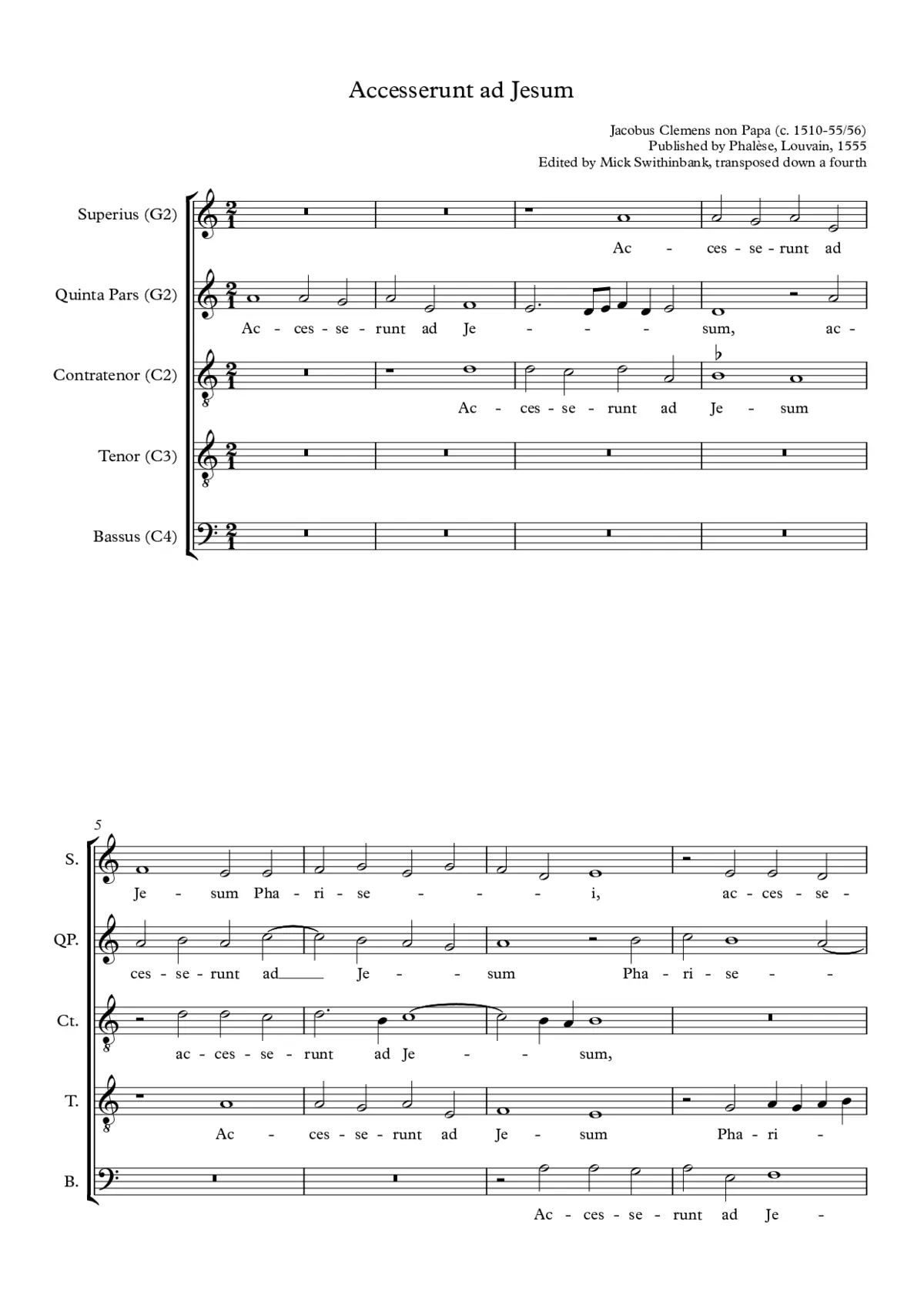 Accesserunt ad Jesum - Page 1