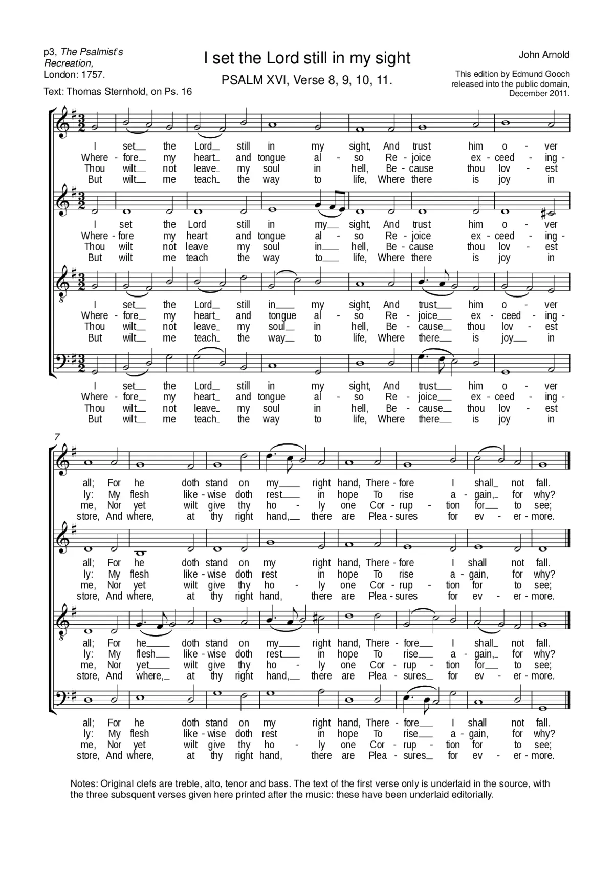 I set the Lord still in my sight - Page 1