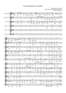 Ne derelinquas nos Domine