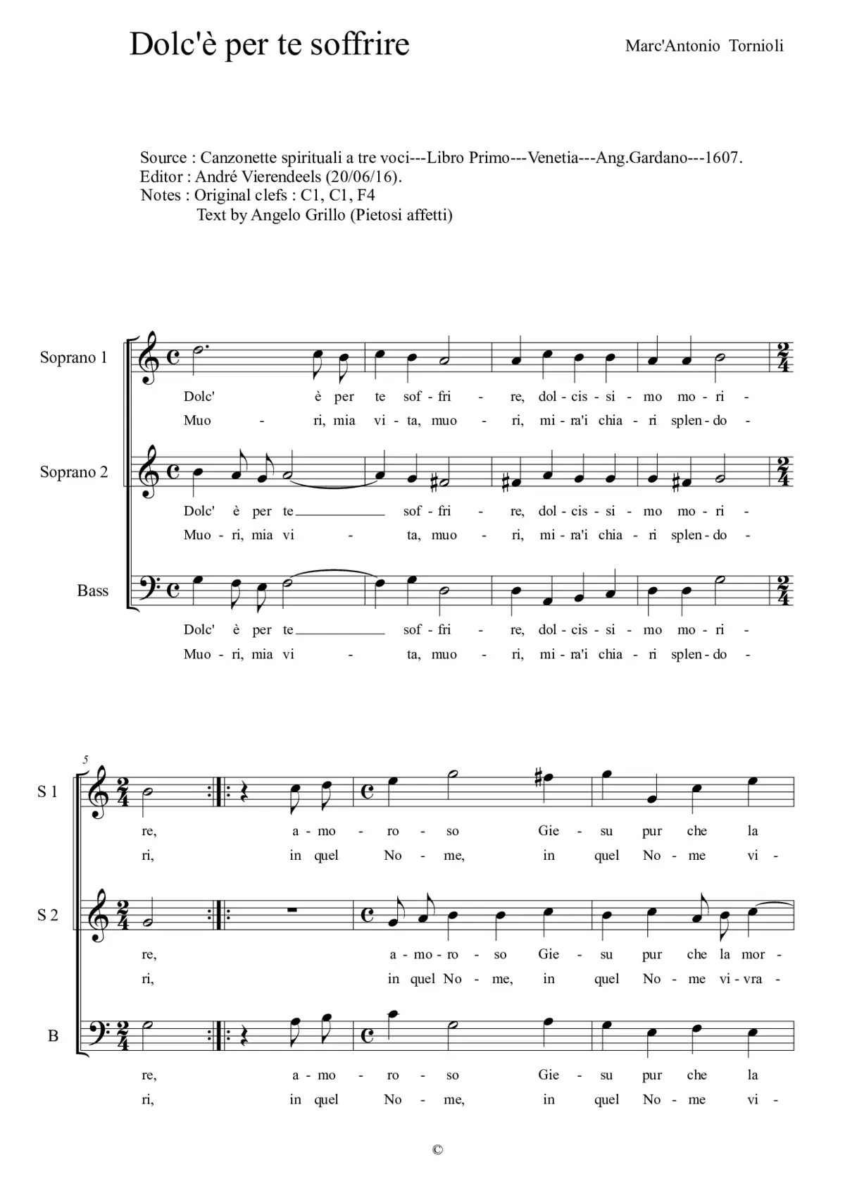 Dolc' è per te soffrire - Page 1