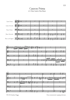 Canzon à due canti e due bassi