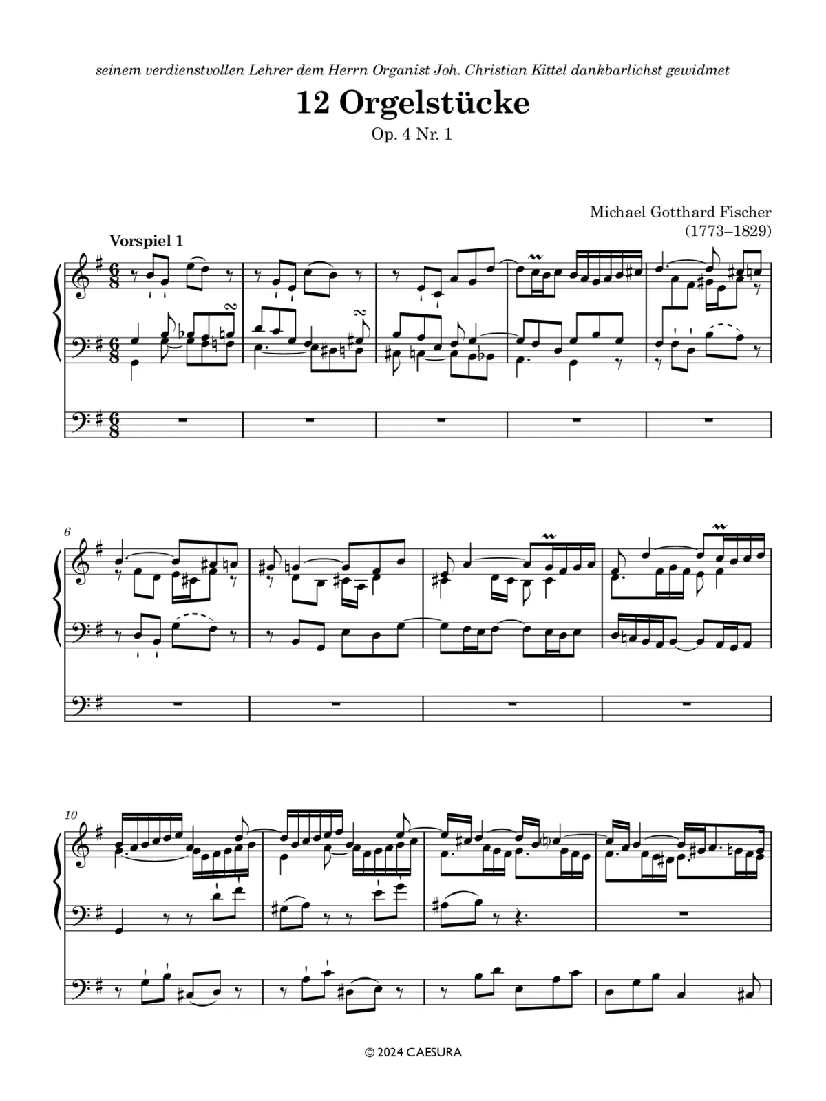 12 Orgelstücke, Book 1 - Page 1