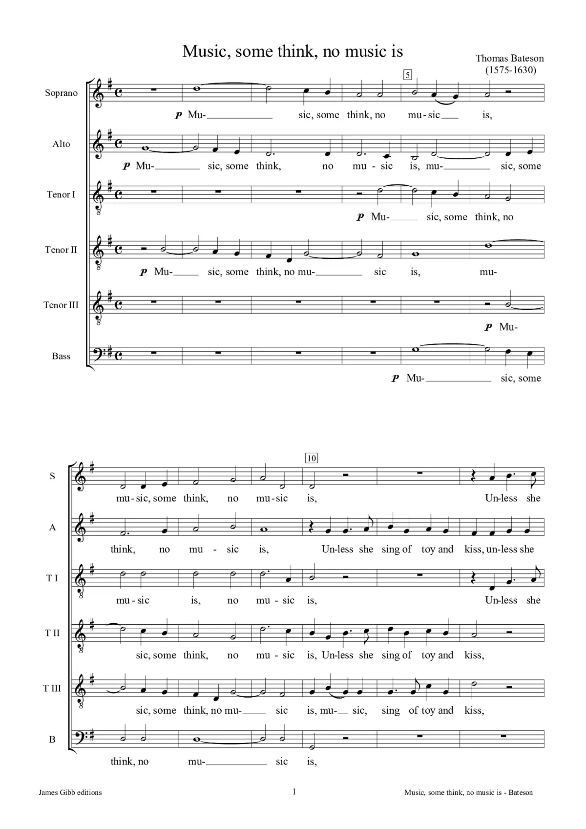 Music, some think, no music is - Page 1
