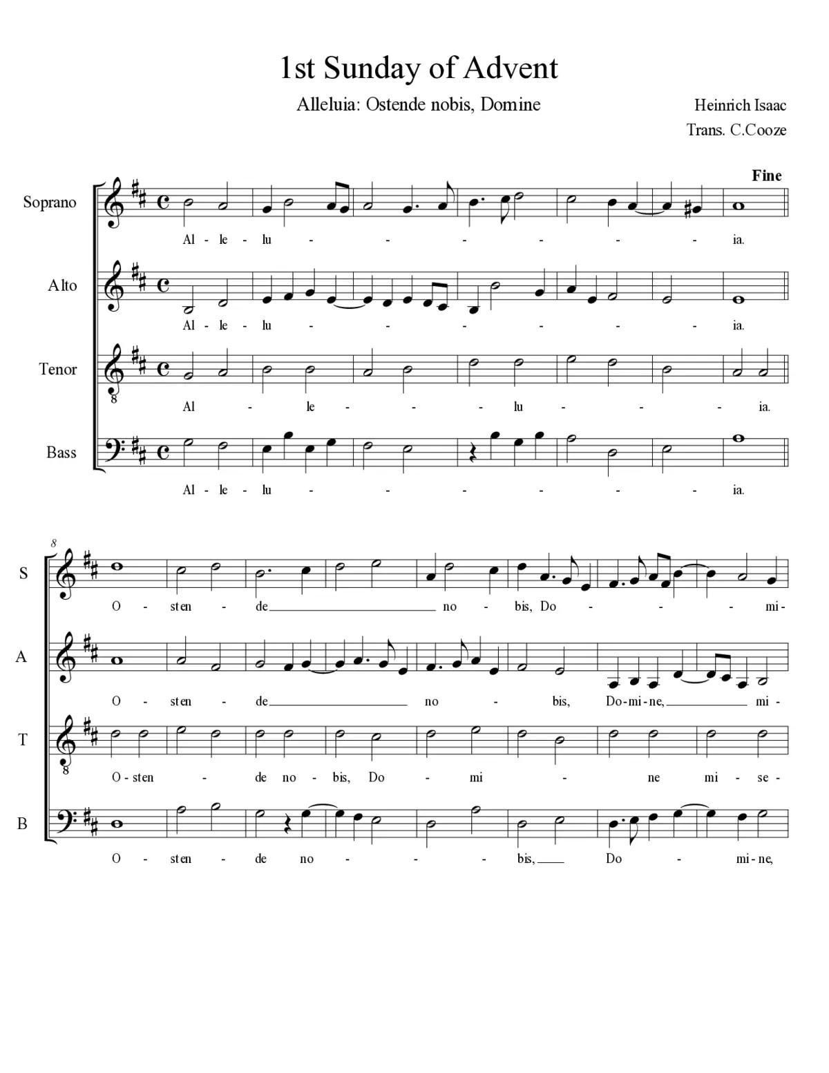 Alleluia: Ostende nobis, Domine - Page 1