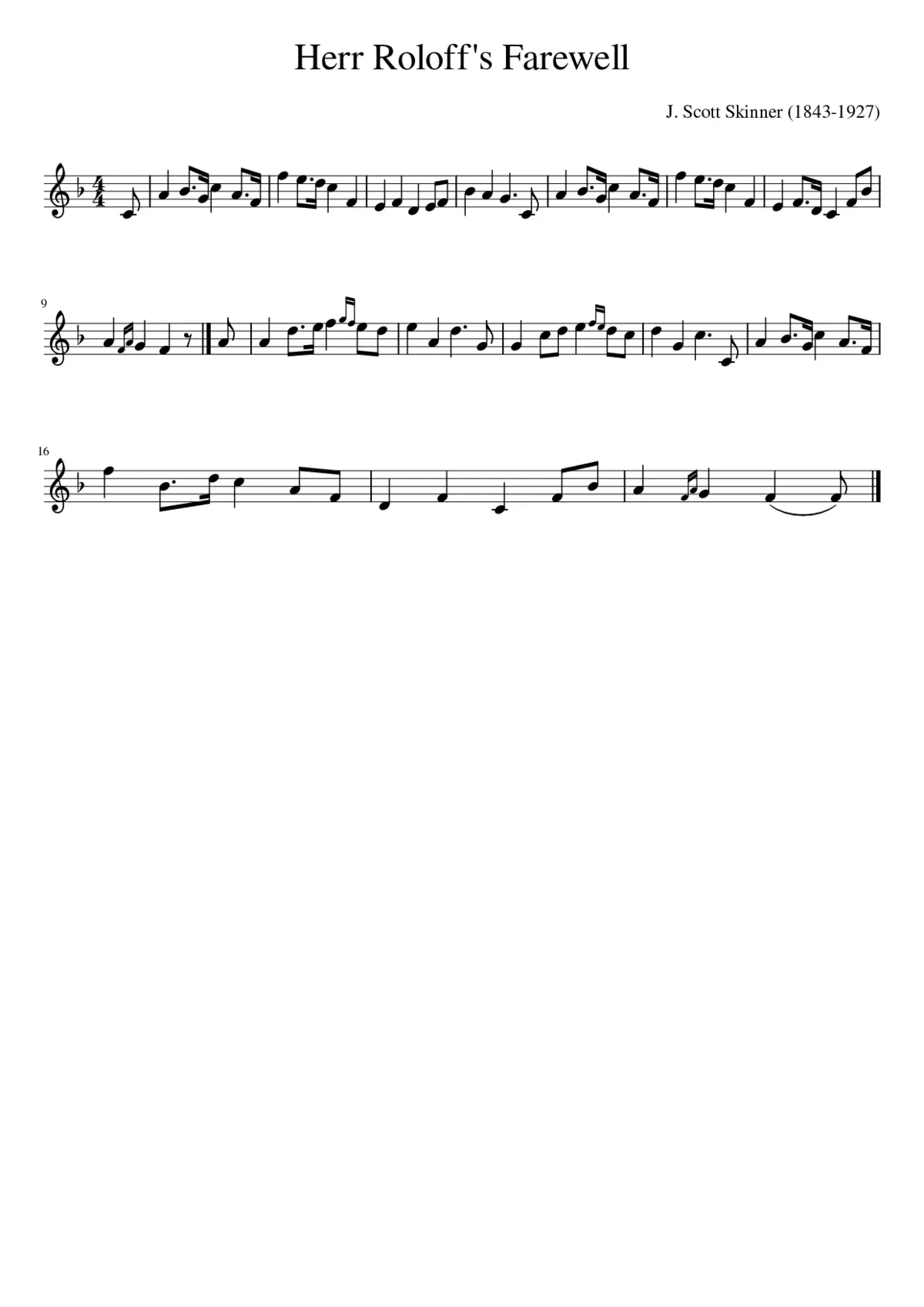 Herr Roloff's Farewell - Page 1