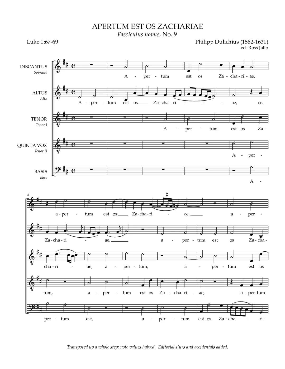 Apertum est os Zachariae - Page 1