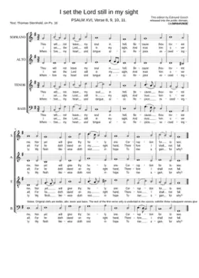 I set the Lord still in my sight