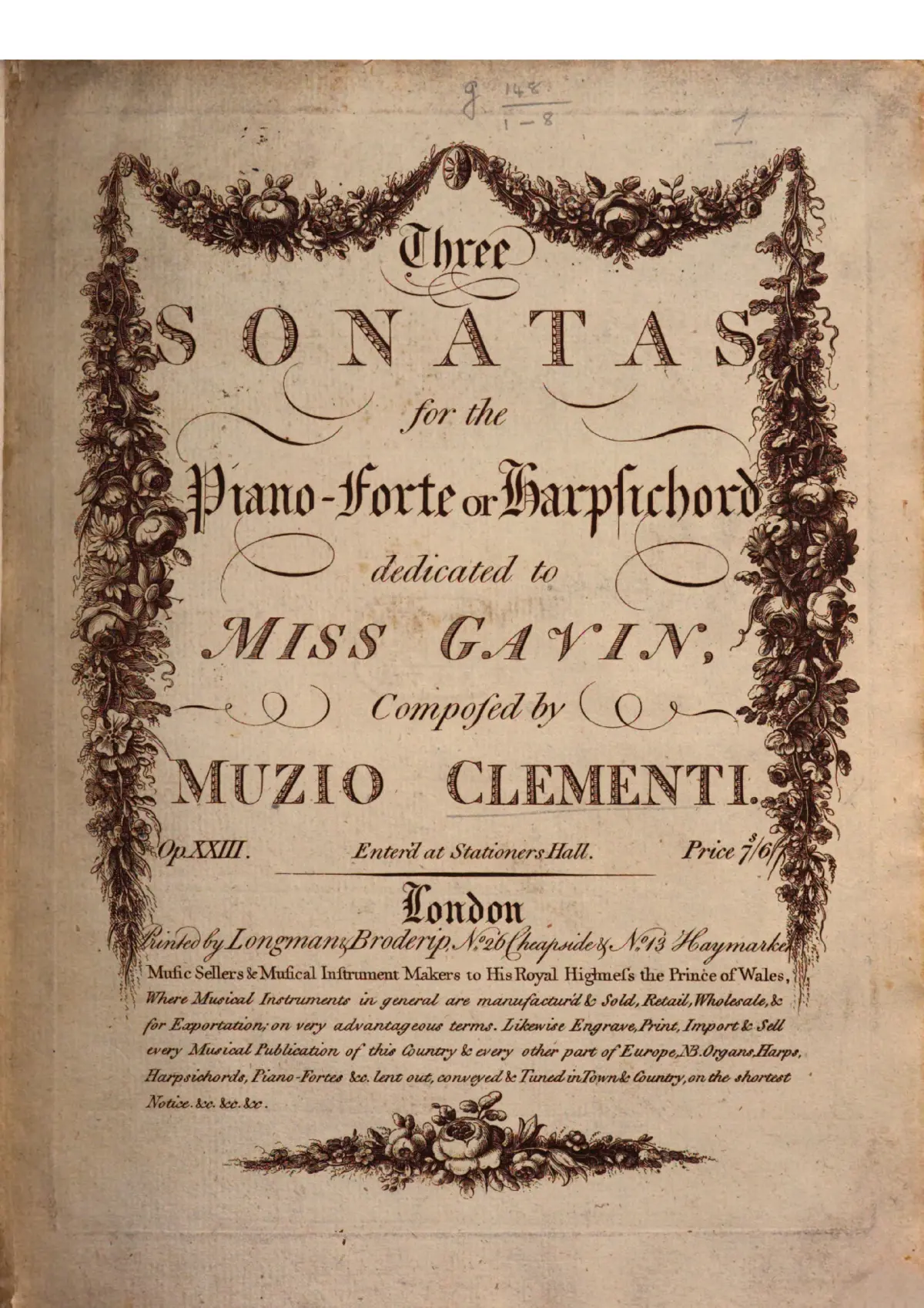 3 Piano Sonatas - Page 1