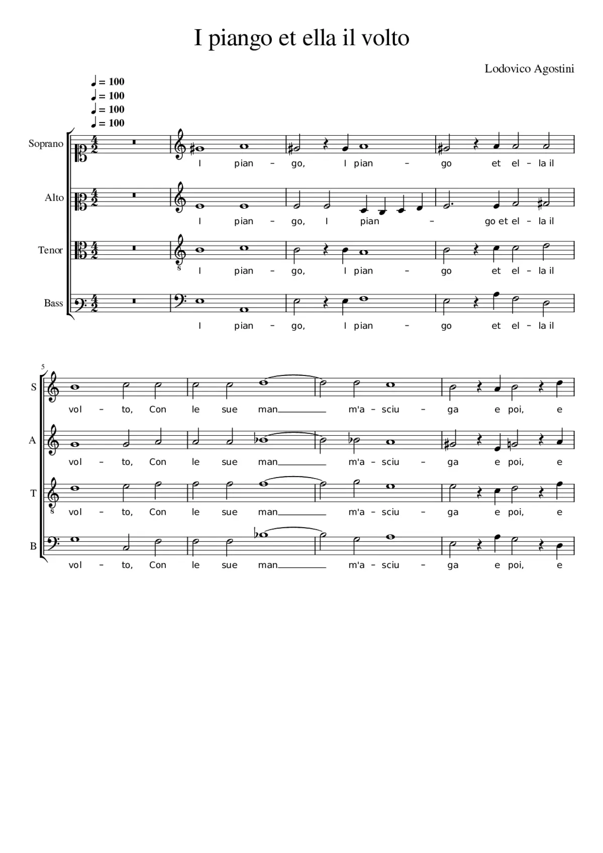 I piango et ella il volto - Page 1