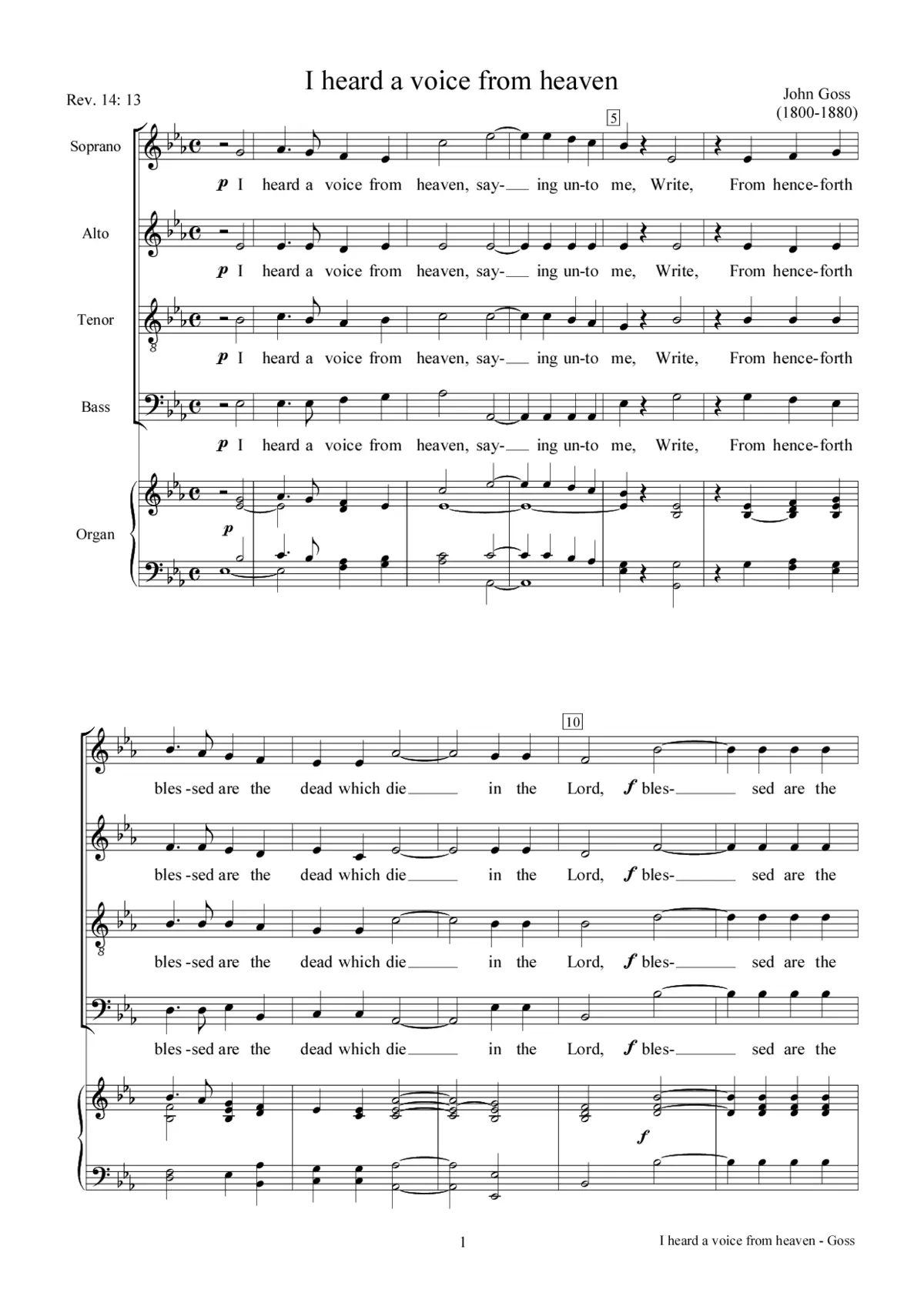 I heard a voice from heaven - Page 1