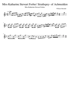 Miss Katharine Stewart Forbes' Strathspey- of Achmedden