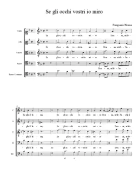 Se gli occhi vostri io miro