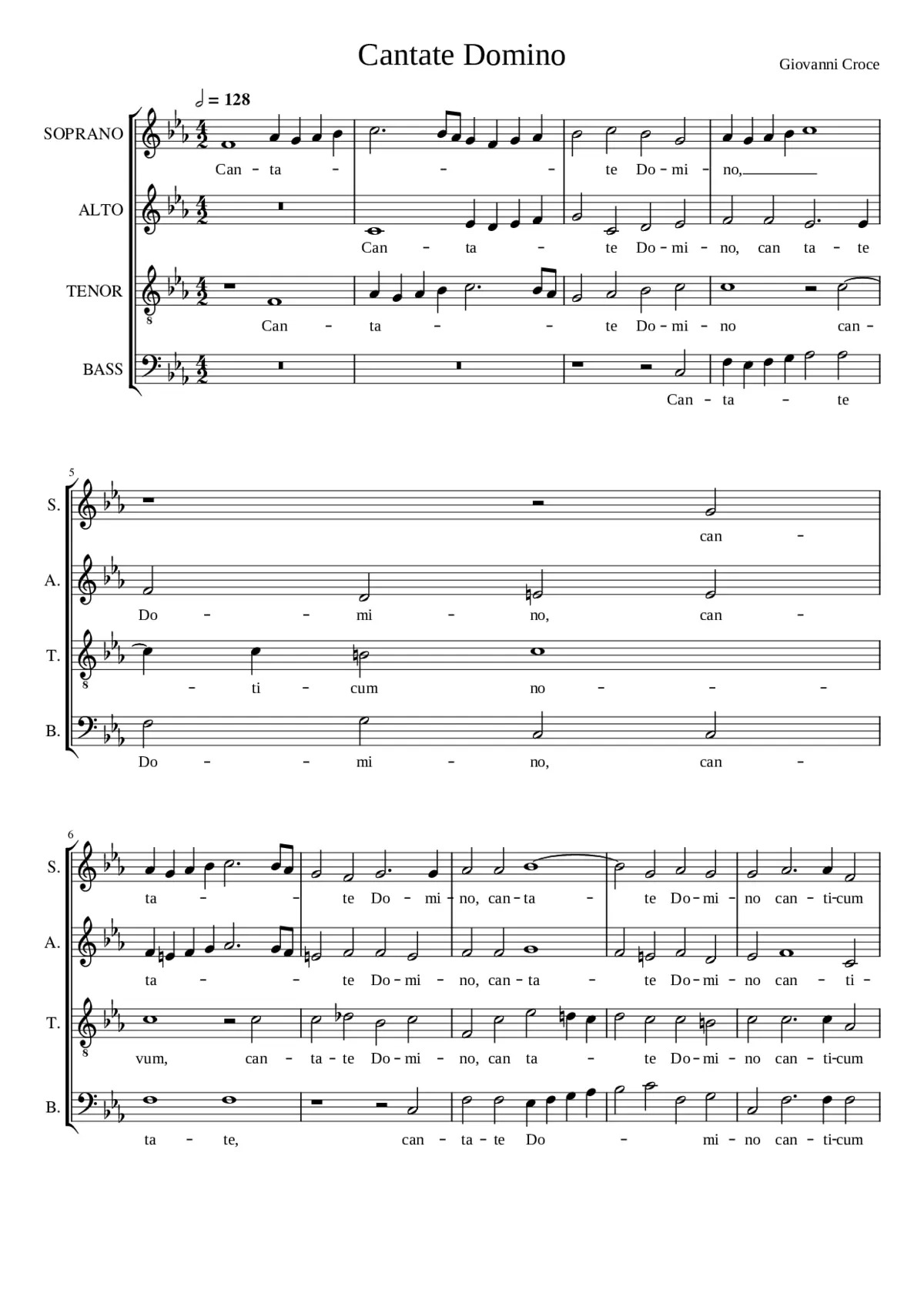 Cantate Domino - Page 1