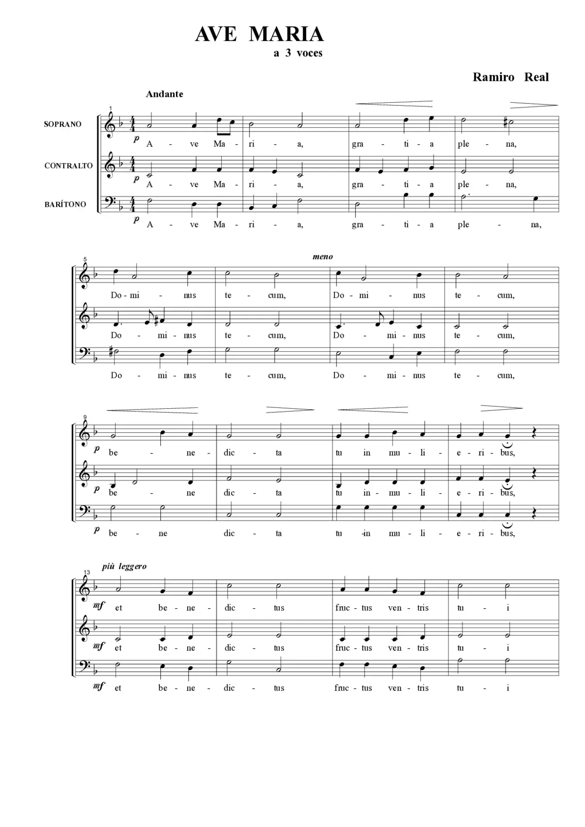 Ave Maria a 3 - Page 1