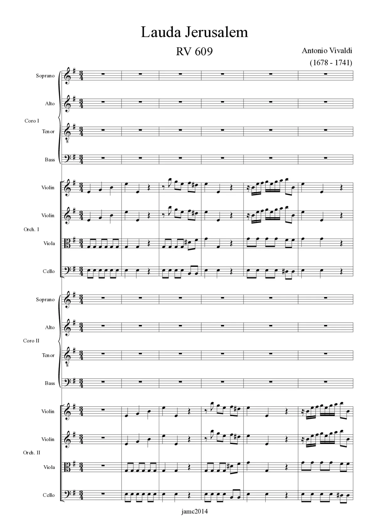 Lauda Jerusalem, RV 609 - Page 1