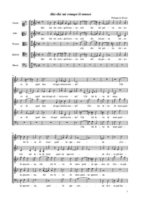 Ahi chi mi romp'il sonno