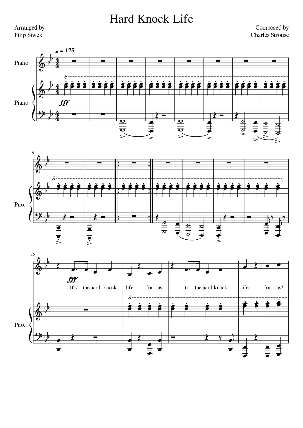 annie - its the hard knock life - Page 1