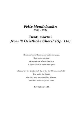 2 Sacred Choruses, Op.115