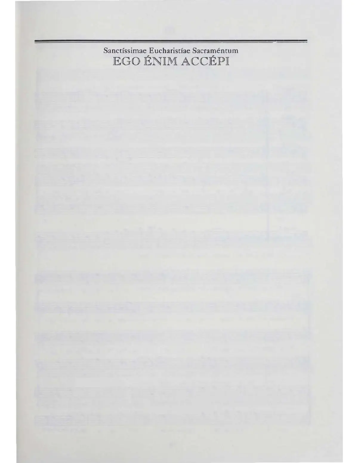 Ego enim accepi - Page 1