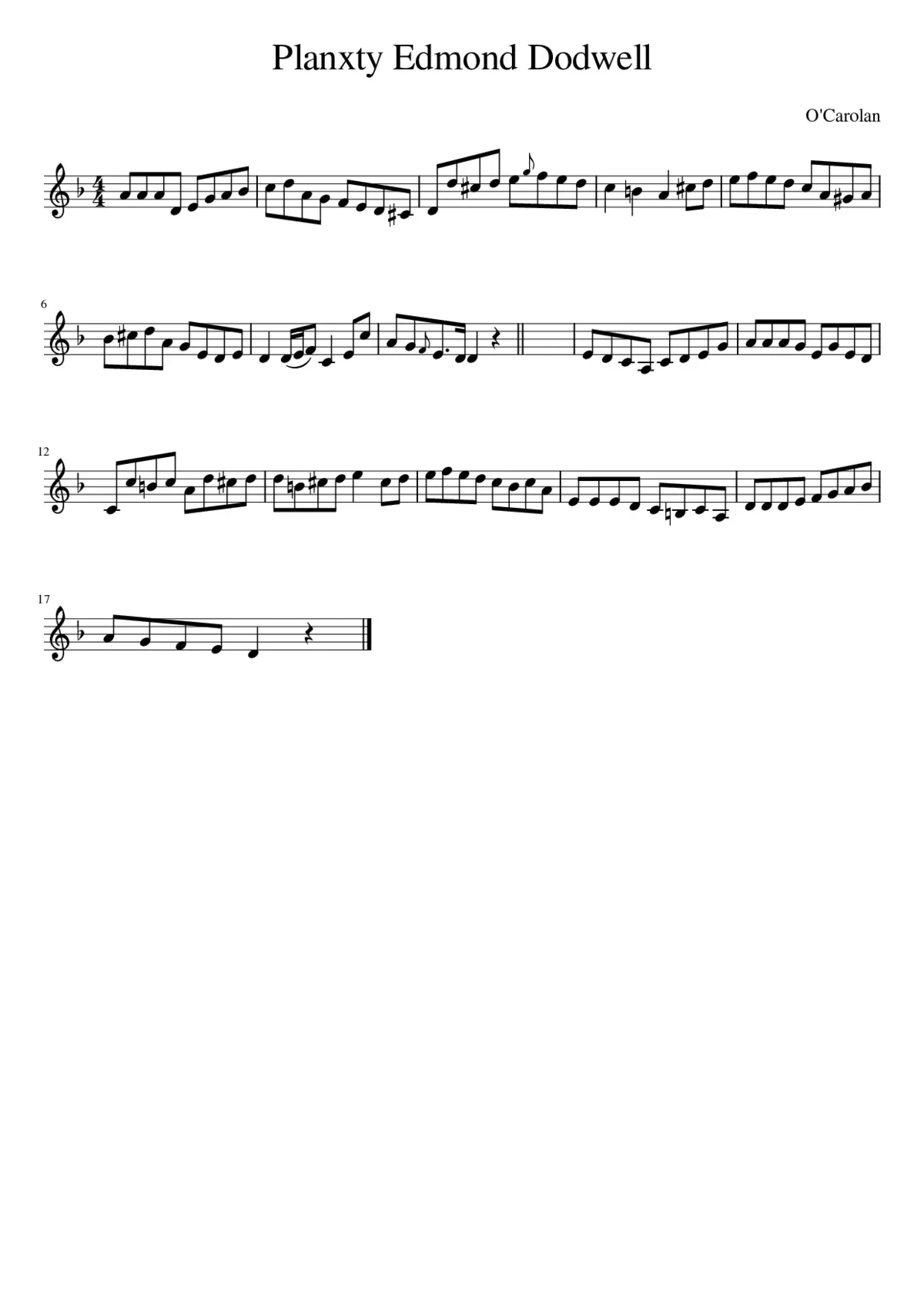 Planxty Edmond Dodwell - Page 1