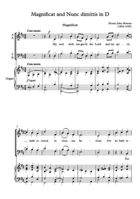 Magnificat and Nunc dimittis in D