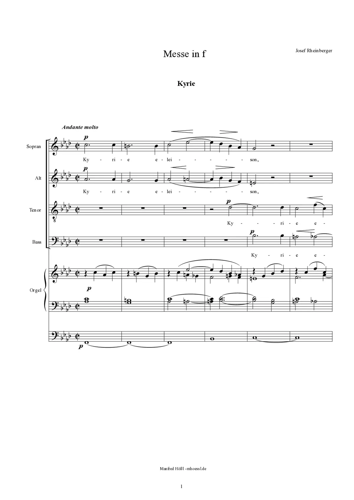 Missa in F, Op. 159 - Page 1