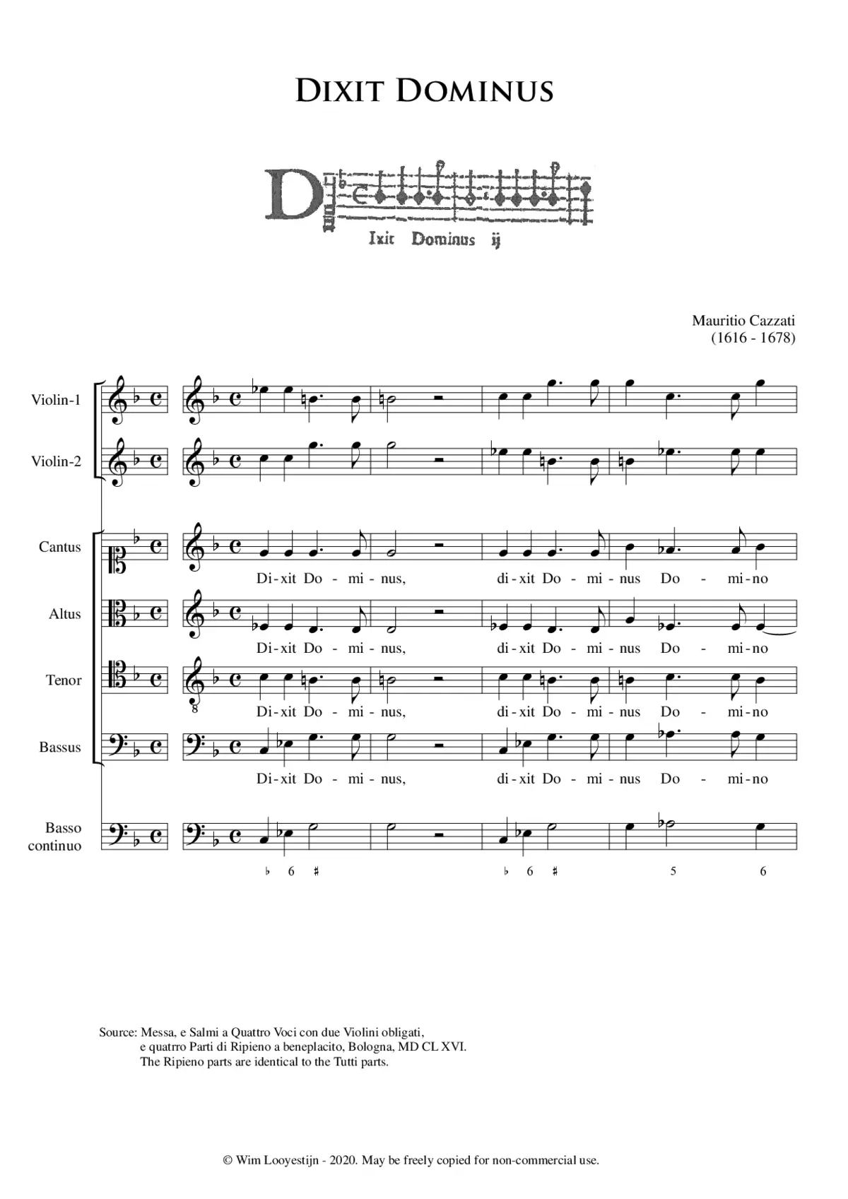 Dixit Dominus - Page 1