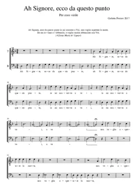 Ah Signore, ecco da questo punto