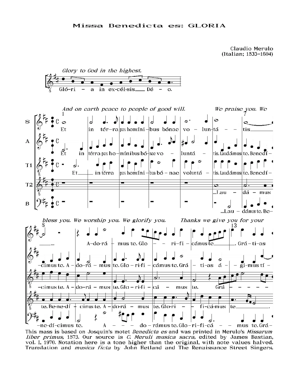 Missa Benedicta es - Page 1